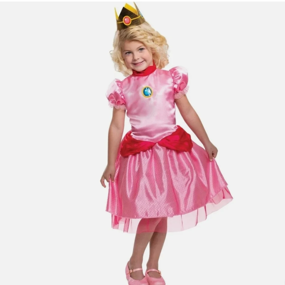 Super Mario-Princess Peach Costume Size 4T